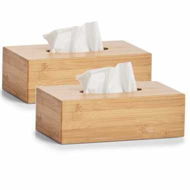 X tissuedozen/tissueboxen bamboe hout , zakdoek