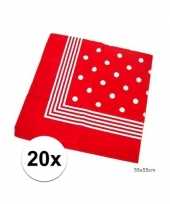 X rode boeren zakdoeken stippen 10111867